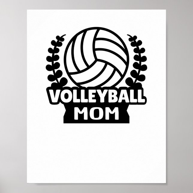 Affiche Volleyball - Maman de volleyeuse (Devant)