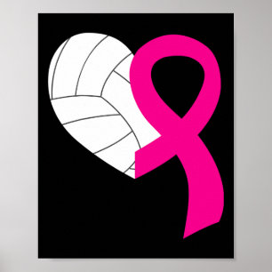 Affiche Volleyball rose ruban Cool Cancer du sein Prix