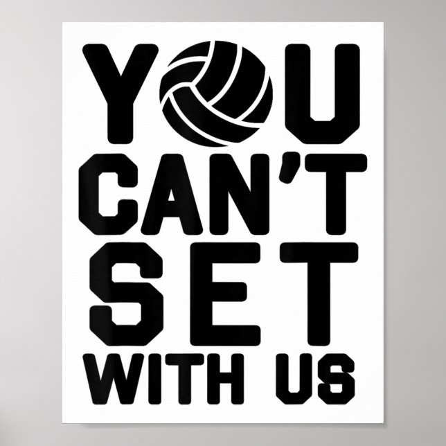 Affiche Volleyball S pour filles - Vous ne pouvez pas joue (Devant)