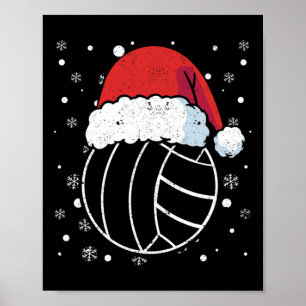 Affiche Volleyball Santa Claus Casquette Sports Noël Pjs X