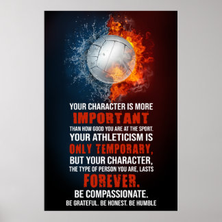 Affiche volleyball Votre personnage est plus important