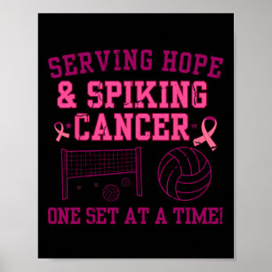 Affiche Volleyll Sport de sensibilisation au cancer du sei