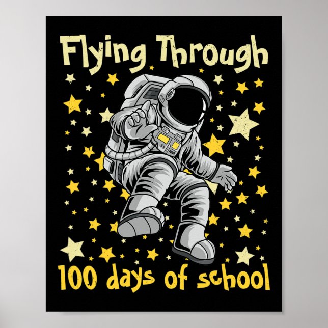 Affiche Vols À Travers 100 Jours D'École 100E Jour Astron (Devant)