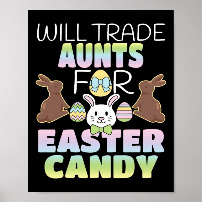 Affiche Vont Échanger Des Tonnes Pour Les Enfants De Pâque (Devant)