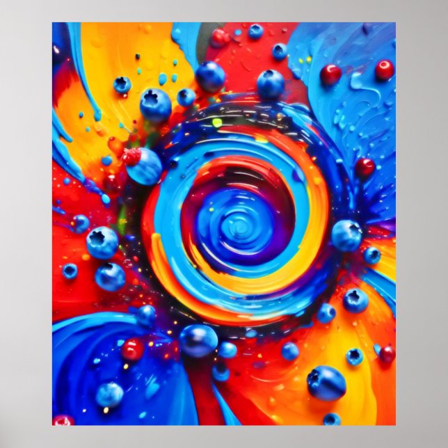 Affiche Vortex Berry vibrant (Devant)