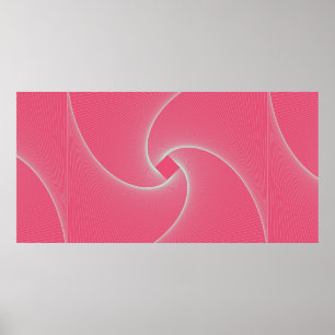 Affiche vortex carré en velours rose