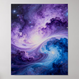 Affiche Vortex céleste : Indigo et Améthyste