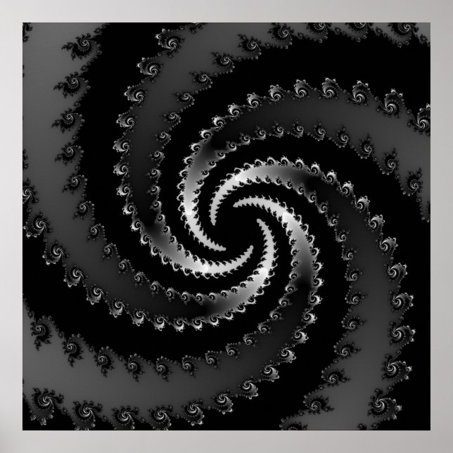 Affiche Vortex foncé fractal (Devant)