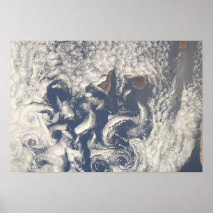 Affiche Vortices nuageuses dans la région des Canaries