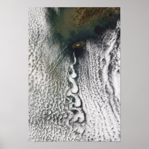 Affiche Vortices nuageuses de Cheju Do, Corée du Sud