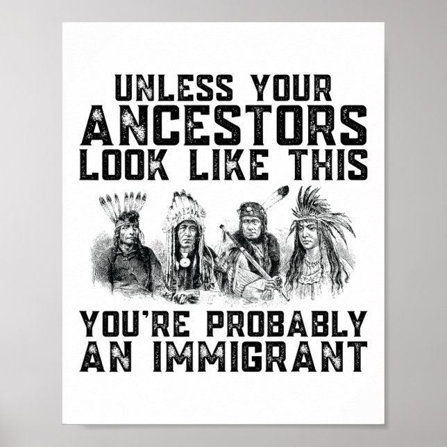 Affiche Vos ancêtres ressemblent à ça Vous êtes probableme (Devant)