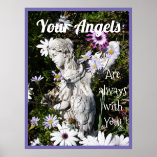 Affiche Vos anges sont toujours avec vous Floral Angel