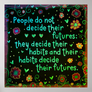 Affiche Vos habitudes Devenez vous Citer Inspirivity Poste