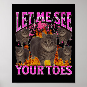 Affiche Vos orteils drôle de chat mème contrefaçon graphiq