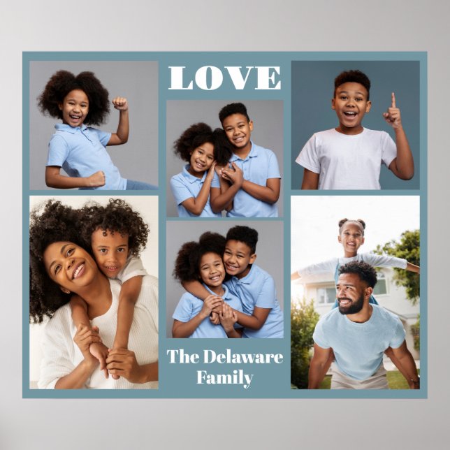 Affiche VOS photos, texte et couleur (Devant)