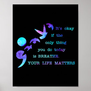 Affiche Vos problèmes de vie Prévention du suicide Me sens