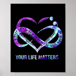 Affiche Vos problèmes de vie Semicolon Prévention du suici