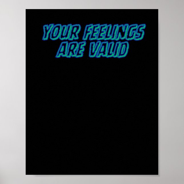 Affiche Vos Sentiments Sont Valables Affirmations Positive (Devant)