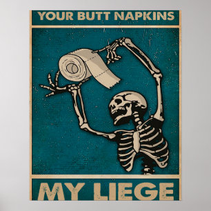 Affiche Vos serviettes de cul mon liège - Home Decor Wall 