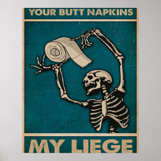 Affiche Vos serviettes de cul mon liège - Home Decor Wall