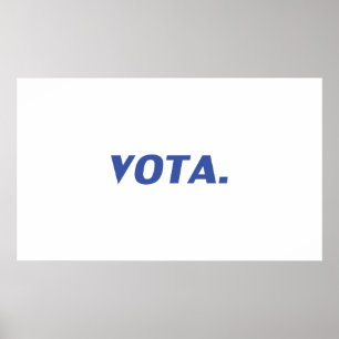 Affiche Vota vote en espagnol bleu blanc politique moderne