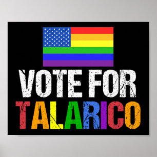 Affiche Vote Arc-en-Ciel pour Talarico Élection 2026