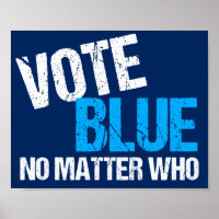 Vote Bleu Peu Importe Qui Parti Démocratique