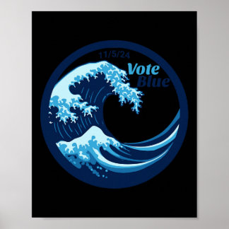 Affiche Vote Blue Wave Democrats Kamala Harris Election Da