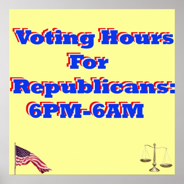 Affiche Vote Démocrate (Devant)