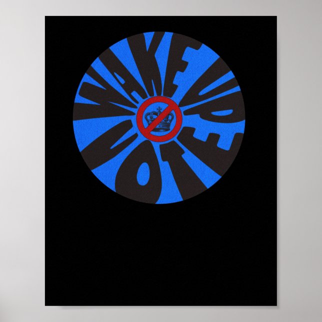 Affiche Vote démocrate bleu anti-Trump (Devant)