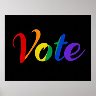 Affiche Vote en Rainbow