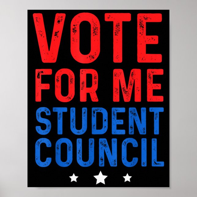 Affiche Vote For Me Student Council  (Devant)