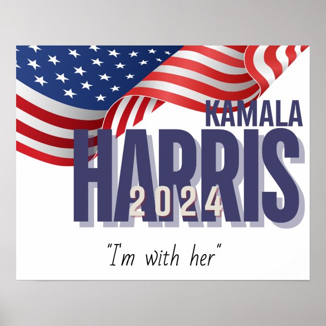 Affiche Vote Harris Election 2024 personnalisable (Devant)