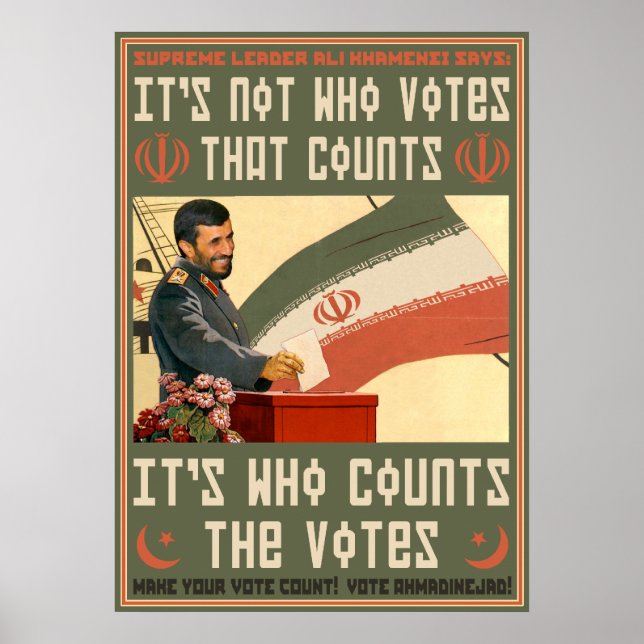 Affiche Vote iranien 2009 (Devant)