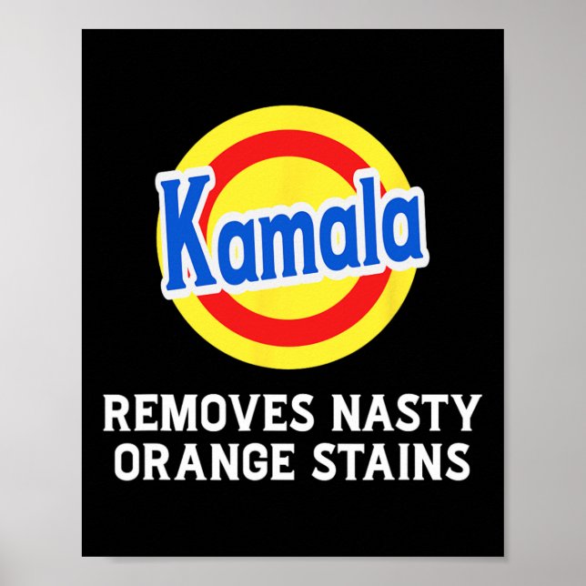 Affiche Vote Kamala Supprime Le Nasty Orange Stains Deterg (Devant)