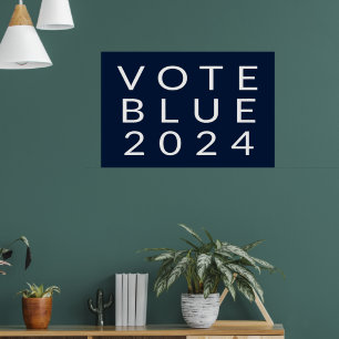 Affiche Vote minimaliste Blue Kamala Harris 2024