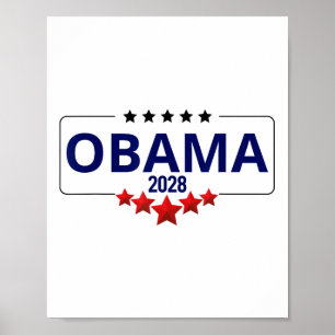 Affiche Vote Obama 2028 Retro Obama Président 2028 Obama 2
