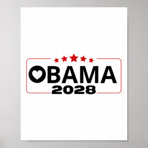 Affiche Vote Obama 2028 Retro Obama Président 2028 Obama 2