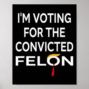 Affiche Vote Pour Le Condamné Felon Donald Trump 2024