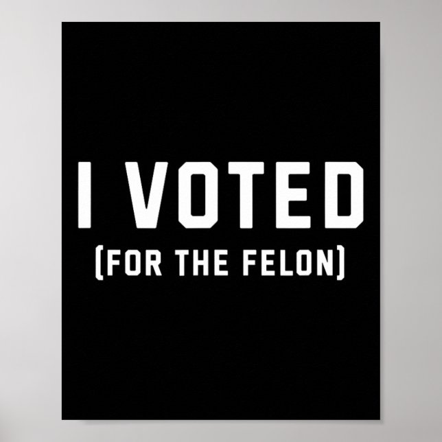 Affiche Voté Pour Le Felon Pro Trump 2024 (Devant)