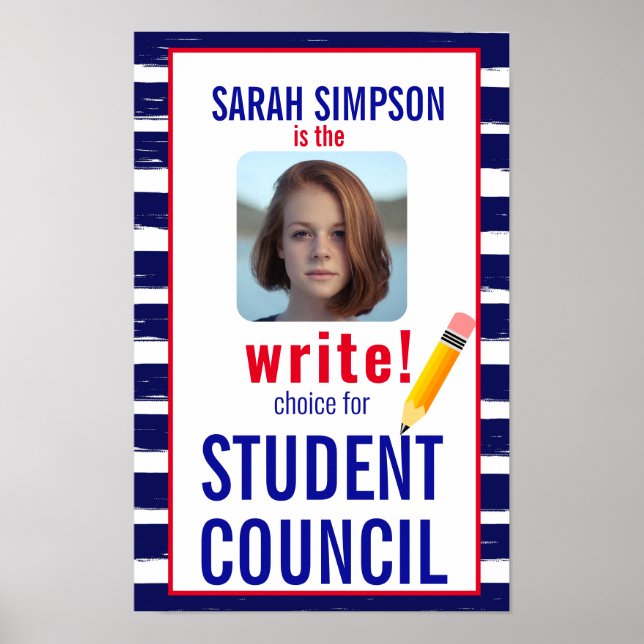 Affiche Vote pour le président de classe : Élection du con (Devant)