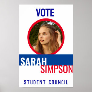 Affiche Vote pour le président de classe : Élection du con