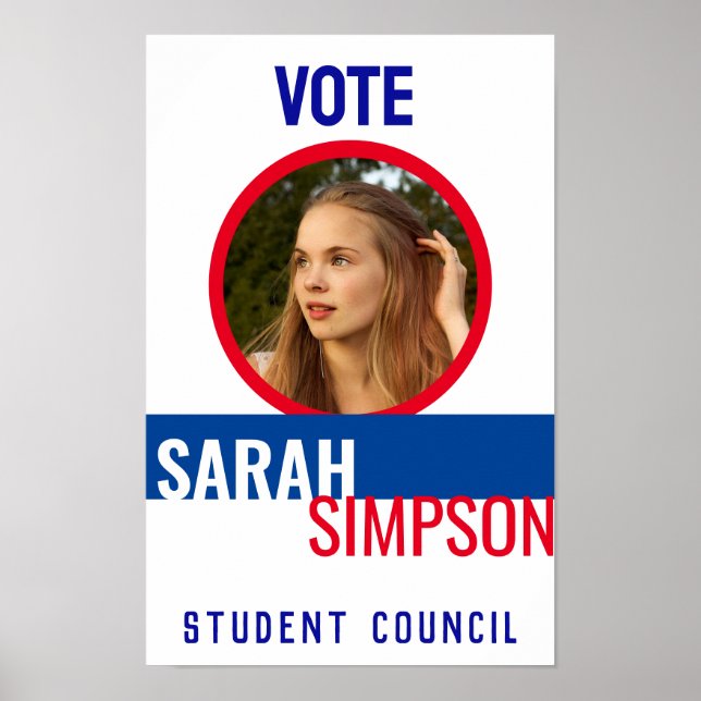 Affiche Vote pour le président de classe : Élection du con (Devant)