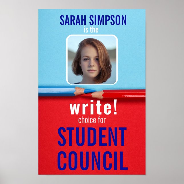 Affiche Vote pour le président de classe : Élection du con (Devant)