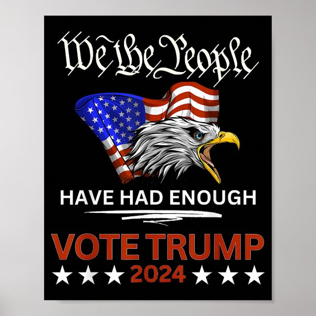 Affiche VOTE Pro-Républicain TRUMP 2024 Nous le peuple avo (Devant)
