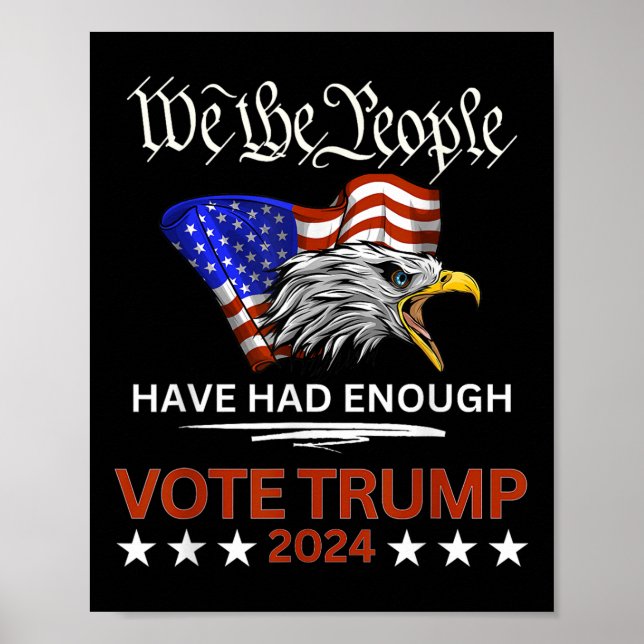 Affiche Vote Républicain Trump 2024 Nous Le Peuple Avons (Devant)
