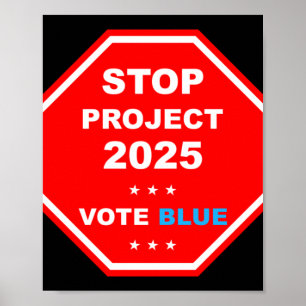 Affiche Vote Save Democracy Stop Project 2025