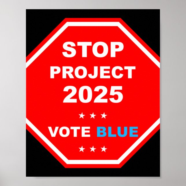 Affiche Vote Save Democracy Stop Project 2025 (Devant)