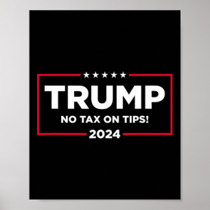 Affiche Vote sur les pourboires fiscaux Trump 2024 Repreno