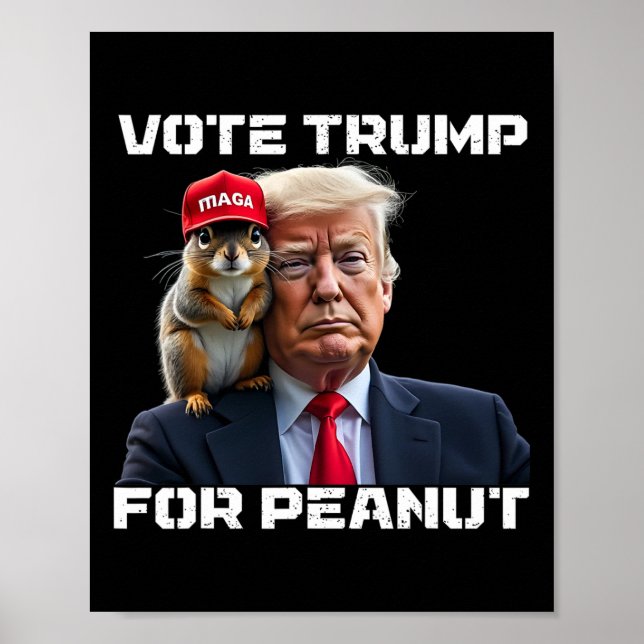 Affiche Vote Trump For Peanut The Squirrel 2  (Devant)